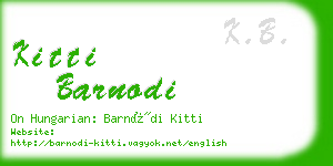 kitti barnodi business card